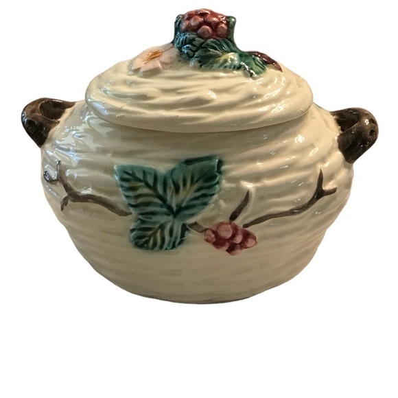 The Haldon Group Ceramic Blackberry Basket Sugar Bowl - Picture 3 of 9